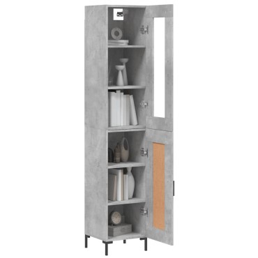 vidaXL Ντουλάπι Γκρι Σκυροδέματος 34,5x34x180cm Επεξεργασμένο Ξύλο 1 τεμ.