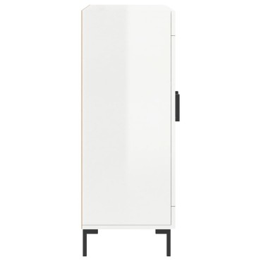 vidaXL Ντουλάπι Γυαλιστερό Λευκό 69,5x34x90cm Επεξεργασμένο Ξύλο 1 τεμ.
