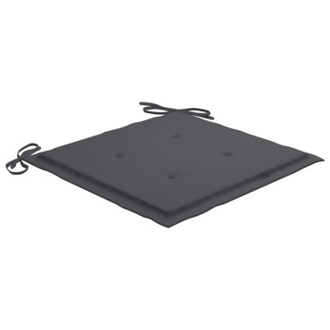 vidaXL Μαξιλάρια Καρέκλας Κήπου 4τεμ Ανθρακί 50x50x4cm Oxford Ύφασμα