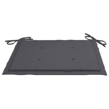 vidaXL Μαξιλάρια Καρέκλας Κήπου 4τεμ Ανθρακί 50x50x4cm Oxford Ύφασμα