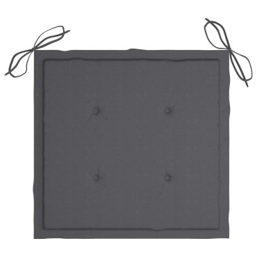 vidaXL Μαξιλάρια Καρέκλας Κήπου 4τεμ Ανθρακί 50x50x4cm Oxford Ύφασμα