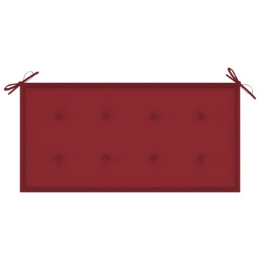 vidaXL Μαξιλάρι Πάγκου Κήπου Μπορντό 100x50x4cm Ύφασμα Oxford