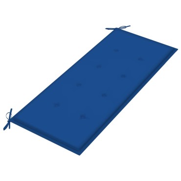 vidaXL Μαξιλάρι Πάγκου Κήπου Μπλε Ρουά 120x50x4cm Ύφασμα Oxford