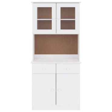 vidaXL Ντουλάπι ALTA Λευκό 77x35x165cm από Μασίφ Ξύλο Πεύκου 1 τεμ.