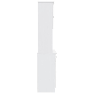 vidaXL Ντουλάπι ALTA Λευκό 77x35x165cm από Μασίφ Ξύλο Πεύκου 1 τεμ.