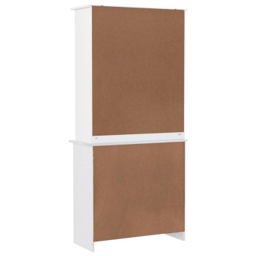 vidaXL Ντουλάπι ALTA Λευκό 77x35x165cm από Μασίφ Ξύλο Πεύκου 1 τεμ.