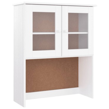 vidaXL Ντουλάπι ALTA Λευκό 77x35x165cm από Μασίφ Ξύλο Πεύκου 1 τεμ.