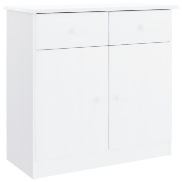 vidaXL Ντουλάπι ALTA Λευκό 77x35x165cm από Μασίφ Ξύλο Πεύκου 1 τεμ.