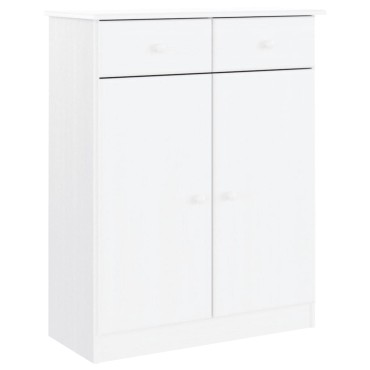 vidaXL Ντουλάπι ALTA Λευκό 77x35x188cm από Μασίφ Ξύλο Πεύκου 1 τεμ.