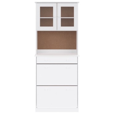 vidaXL Ντουλάπι ALTA Λευκό 77x35x188cm από Μασίφ Ξύλο Πεύκου 1 τεμ.