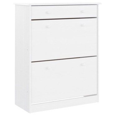 vidaXL Ντουλάπι ALTA Λευκό 77x35x188cm από Μασίφ Ξύλο Πεύκου 1 τεμ.