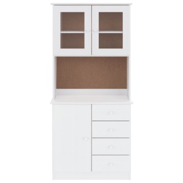 vidaXL Ντουλάπι ALTA Λευκό 77x35x165cm από Μασίφ Ξύλο Πεύκου 1 τεμ.