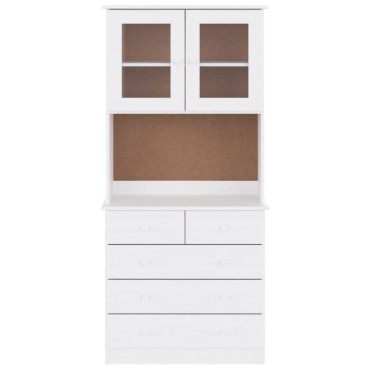 vidaXL Ντουλάπι ALTA Λευκό 77x35x165cm από Μασίφ Ξύλο Πεύκου 1 τεμ.