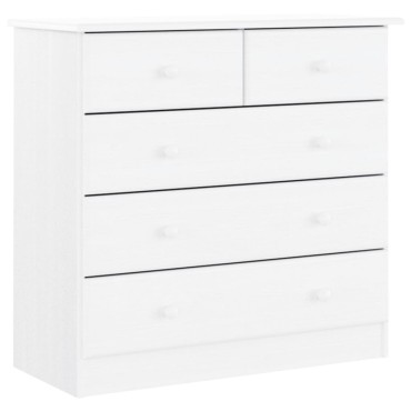 vidaXL Ντουλάπι ALTA Λευκό 77x35x165cm από Μασίφ Ξύλο Πεύκου 1 τεμ.