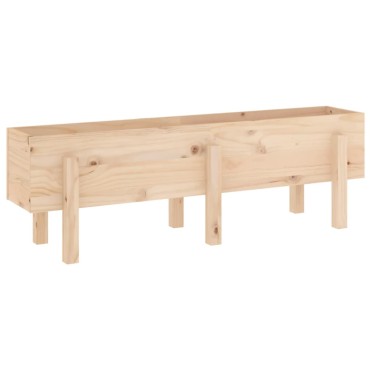 vidaXL Ζαρντινιέρα Υπερυψωμένη 121 x 30 x 38 εκ. από Μασίφ Ξύλο Πεύκου