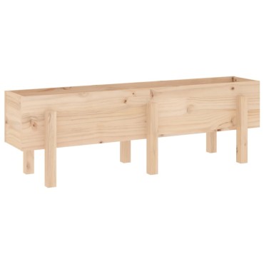 vidaXL Ζαρντινιέρα Υπερυψωμένη 121 x 30 x 38 εκ. από Μασίφ Ξύλο Πεύκου