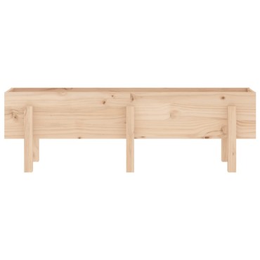 vidaXL Ζαρντινιέρα Υπερυψωμένη 121 x 30 x 38 εκ. από Μασίφ Ξύλο Πεύκου