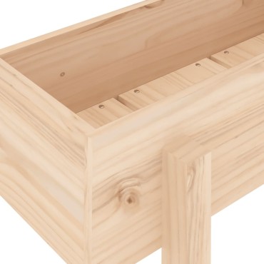 vidaXL Ζαρντινιέρα Υπερυψωμένη 121 x 30 x 38 εκ. από Μασίφ Ξύλο Πεύκου