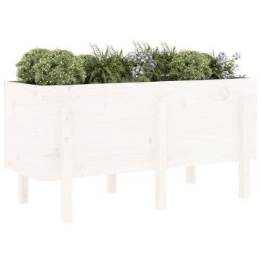 vidaXL Ζαρντινιέρα Υπερυψωμένη 121 x 50 x 57 εκ. από Μασίφ Ξύλο Πεύκου