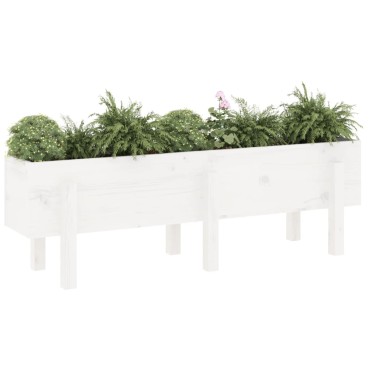 vidaXL Ζαρντινιέρα Υπερυψωμένη 121 x 30 x 38 εκ. από Μασίφ Ξύλο Πεύκου