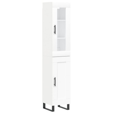 vidaXL Ντουλάπι Λευκό 34,5x34x180cm από Επεξεργασμένο Ξύλο 1 τεμ.