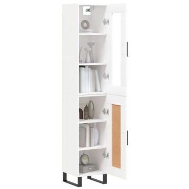 vidaXL Ντουλάπι Λευκό 34,5x34x180cm από Επεξεργασμένο Ξύλο 1 τεμ.