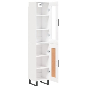vidaXL Ντουλάπι Λευκό 34,5x34x180cm από Επεξεργασμένο Ξύλο 1 τεμ.
