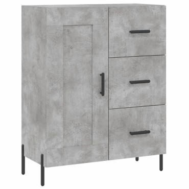 vidaXL Ντουλάπι Γκρι Σκυροδέματος 69,5x34x180cm Επεξεργασμένο Ξύλο 1 τεμ.