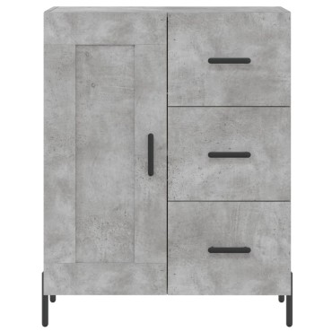 vidaXL Ντουλάπι Γκρι Σκυροδέματος 69,5x34x180cm Επεξεργασμένο Ξύλο 1 τεμ.