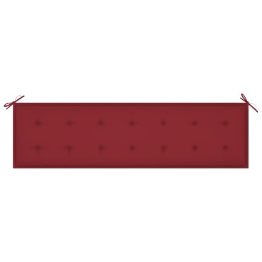 vidaXL Μαξιλάρι Πάγκου Κήπου Μπορντό 180x50x7cm Ύφασμα Oxford