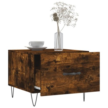 vidaXL Τραπεζάκια Σαλονιού 2 τεμ. Καπνιστή Oak 50x50x40cm Επεξ. Ξύλο