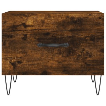 vidaXL Τραπεζάκια Σαλονιού 2 τεμ. Καπνιστή Oak 50x50x40cm Επεξ. Ξύλο