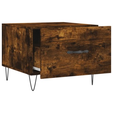 vidaXL Τραπεζάκια Σαλονιού 2 τεμ. Καπνιστή Oak 50x50x40cm Επεξ. Ξύλο