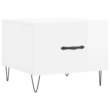 vidaXL Τραπεζάκια Σαλονιού 2 τεμ. Λευκά 50x50x40cm Επεξεργασμένο Ξύλο