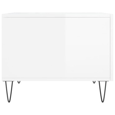 vidaXL Τραπεζάκια Σαλονιού 2 τεμ. Λευκά 50x50x40cm Επεξεργασμένο Ξύλο