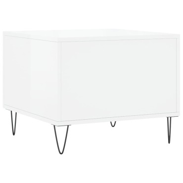 vidaXL Τραπεζάκια Σαλονιού 2 τεμ. Λευκά 50x50x40cm Επεξεργασμένο Ξύλο
