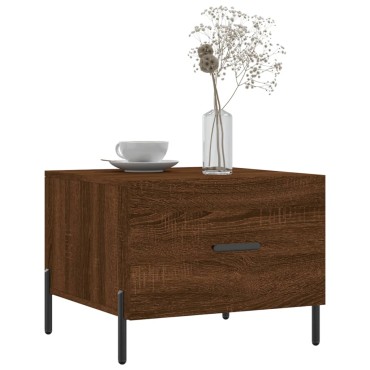 vidaXL Τραπεζάκια Σαλονιού 2 τεμ. Brown Oak 50x50x40cm Επεξ. Ξύλο