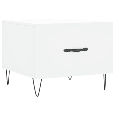vidaXL Τραπεζάκια Σαλονιού 2 τεμ. Λευκά 50x50x40cm Επεξεργασμένο Ξύλο