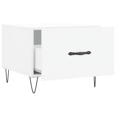 vidaXL Τραπεζάκια Σαλονιού 2 τεμ. Λευκά 50x50x40cm Επεξεργασμένο Ξύλο