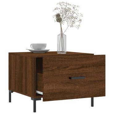 vidaXL Τραπεζάκια Σαλονιού 2 τεμ. Brown Oak 50x50x40cm Επεξ. Ξύλο