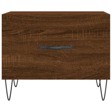 vidaXL Τραπεζάκια Σαλονιού 2 τεμ. Brown Oak 50x50x40cm Επεξ. Ξύλο