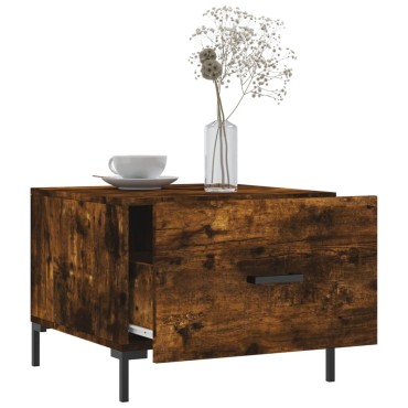 vidaXL Τραπεζάκια Σαλονιού 2 τεμ. Καπνιστή Oak 50x50x40cm Επεξ. Ξύλο