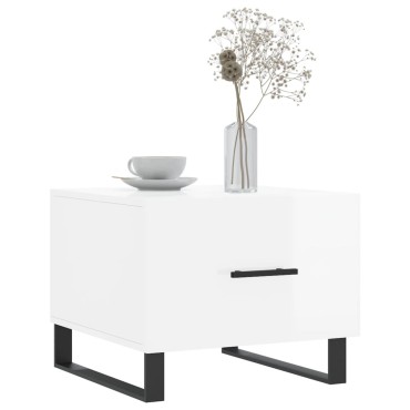 vidaXL Τραπεζάκια Σαλονιού 2 τεμ. Λευκά 50x50x40cm Επεξεργασμένο Ξύλο