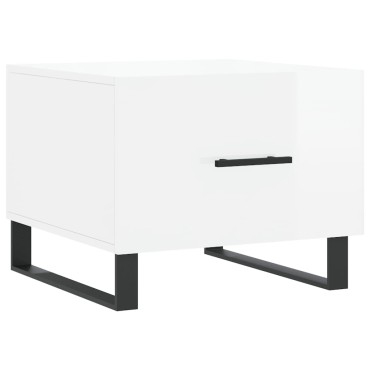 vidaXL Τραπεζάκια Σαλονιού 2 τεμ. Λευκά 50x50x40cm Επεξεργασμένο Ξύλο