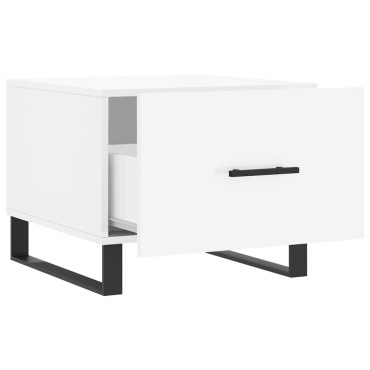 vidaXL Τραπεζάκια Σαλονιού 2 τεμ. Λευκά 50x50x40cm Επεξεργασμένο Ξύλο