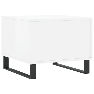 vidaXL Τραπεζάκια Σαλονιού 2 τεμ. Λευκά 50x50x40cm Επεξεργασμένο Ξύλο