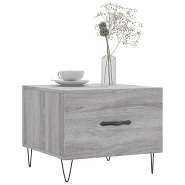 vidaXL Τραπεζάκια Σαλονιού 2 τεμ. Γκρι sonoma 50x50x40cm Επεξ. Ξύλο