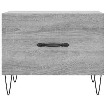 vidaXL Τραπεζάκια Σαλονιού 2 τεμ. Γκρι sonoma 50x50x40cm Επεξ. Ξύλο