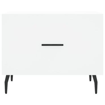vidaXL Τραπεζάκια Σαλονιού 2 τεμ. Λευκά 50x50x40cm Επεξεργασμένο Ξύλο