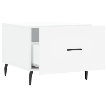vidaXL Τραπεζάκια Σαλονιού 2 τεμ. Λευκά 50x50x40cm Επεξεργασμένο Ξύλο